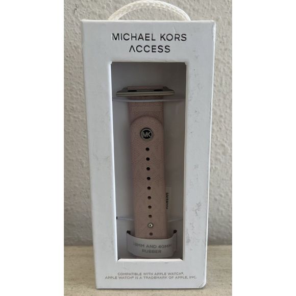 Michael Kors Accessory MKS8008 Pink Rubber Band for Apple Watch 38/40mm - Picture 1 of 12